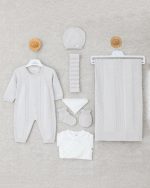 Pack de naissance en maille cotonnée 8 pièces – Image 4