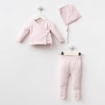Ensemble bébé 3 pièces en maille – Douceur & confort – Image 2