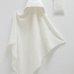 Cape de bain avec gant motif lapin en coton