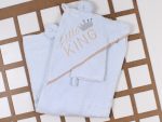 Cape de bain avec gant à capuche “Little King”