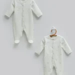 Lot de 2 grenouillères bébé – 100% coton