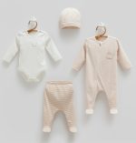Ensemble naissance 4 pièces 100% coton – Image 3