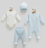 Ensemble naissance 4 pièces 100% coton – Image 2