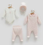 Ensemble bébé fille 4 pièces – Douceur & élégance – Image 2