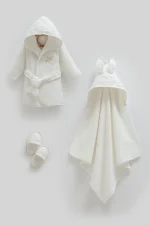 Ensemble bain bébé 3 pièces – Douceur & confort après le bain