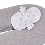 Coussin d'Allaitement & Grossesse 3en1 Multirelax - Gris Chiné Lapins – Image 2