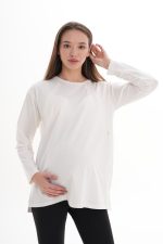Pull d’allaitement manches longues – Confort & discrétion – Image 2