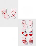 Lot de 3 paires de chaussettes bébé – Douceur & amour