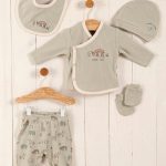 Coffret naissance 5 pièces en coton – Esprit nature & confort