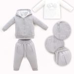 Ensemble bébé 3 pièces casual avec veste à capuche