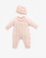 Grenouillère bébé élégante avec bonnet assorti – Image 2