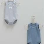 Lot de 2 bodies bébé sans manches en coton