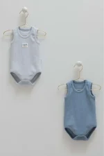 Lot de 2 bodies bébé sans manches en coton