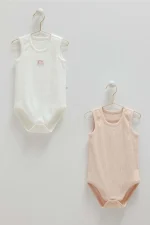Lot de 2 bodies bébé sans manches en coton