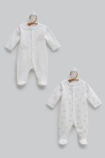Lot de 2 grenouillères bébé en coton – Image 3
