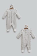 Lot de 2 grenouillères bébé en coton – Image 2
