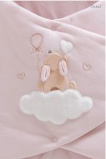 Nid d’Ange Bébé Rose Poudré Lapin & Nuage – Image 2