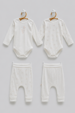Lot de 2 Bodies & 2 Pantalons Bébé en Coton – Petit Car – Image 5