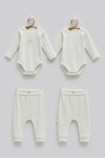 Lot de 2 Bodies & 2 Pantalons Bébé Fille en Coton – Little Bird – Image 5