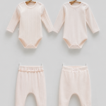 Lot de 2 Bodies & 2 Pantalons Bébé Fille en Coton – Soft Touch