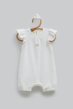 Barboteuse Bébé Fille en Coton Ajouré – Image 2