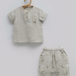 Ensemble Bébé Garçon 2 Pièces en Gaze de Coton