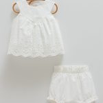 Ensemble Bébé Fille Écru Broderie Anglaise