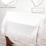 Coffret Couverture Bébé en Maille Blanche – Ensemble 4 Pièces