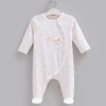 Pyjama bébé en coton avec ouverture croisée