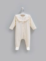 Pyjama Naissance à Col Claudine Brodé en Coton Doux – Image 2