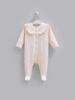 Pyjama Naissance à Col Claudine Brodé en Coton Doux