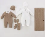 Coffret Naissance 9 pièces – Laine Mérinos & Coton