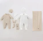 Coffret Naissance 9 pièces – Laine Mérinos & Coton