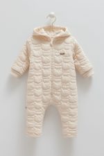 Combinaison bébé capuche matelassée "Petits Ours" en coton